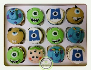 Monsters Inc birthday cupcakes