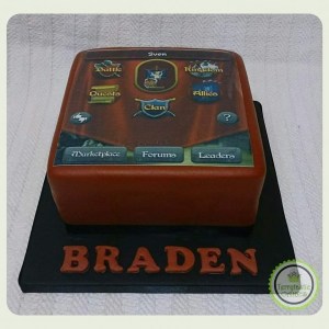 Kingdoms at War game birthday cake