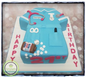 Nurse uniform 21st birthday cake