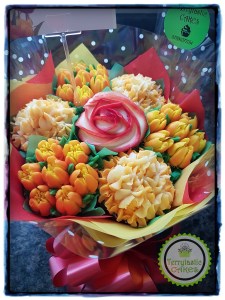 Cupcake bouquet mother's Day birthday cake