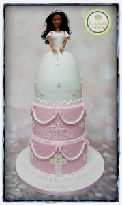 1st holy communion doll cake