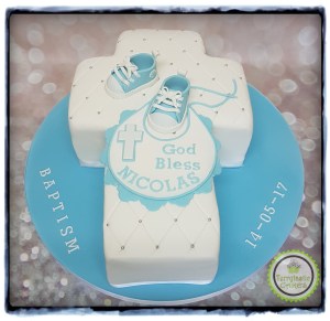 Baptism cross cake converse trainers shoes boy