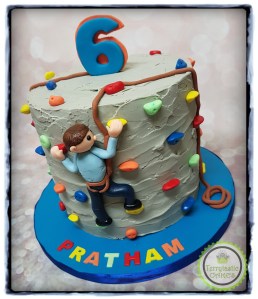 Rock climbing birthday cake