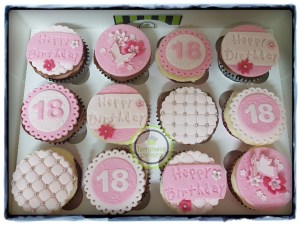 18th birthday pink cupcakes girl