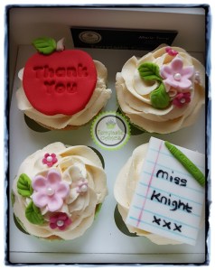 Teacher thank you school cupcakes