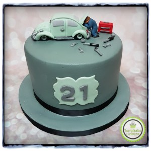 VW beetle car 21st birthday cake